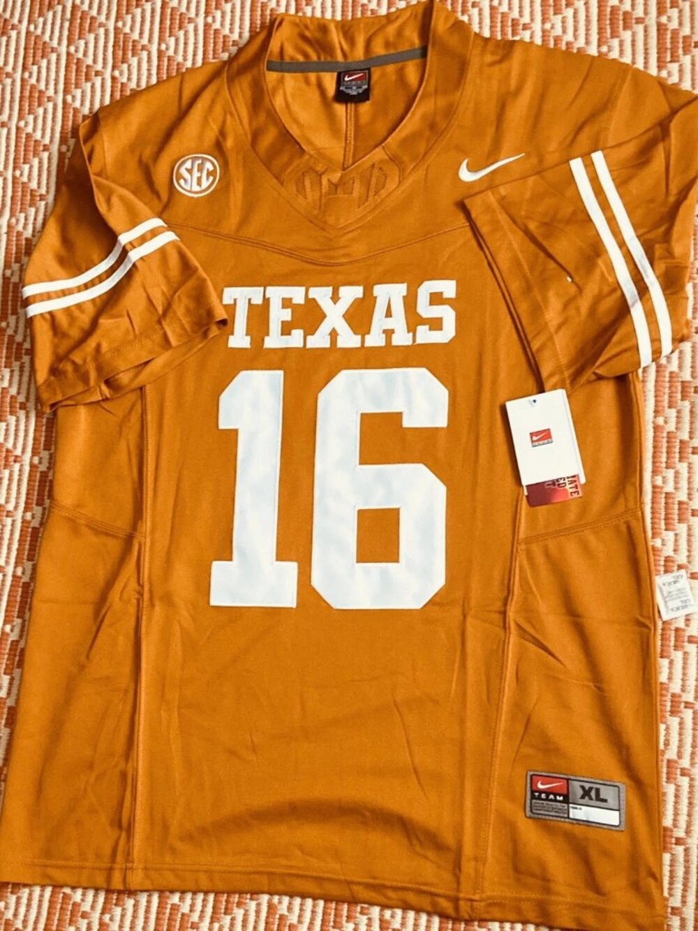Arch Manning Stitched Jersey Orange Vapor